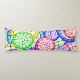 Vibrant Rainbow Concentric Circles  Body Cushion