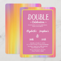 Vibrant Rainbow Double joint Birthday Celebration