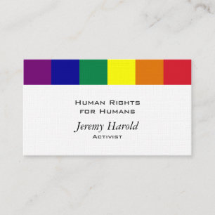 Vibrant Rainbow Flag Inclusive Professional Business Card