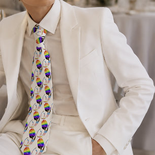 Vibrant Rainbow Minimalist Tulip LGBTQ+  Tie