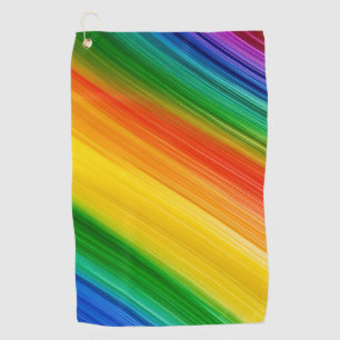 Vibrant Rainbow of Colours Golf Towel