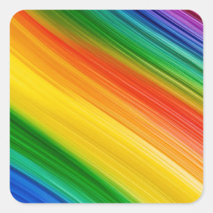 Vibrant Rainbow of Colours Square Sticker