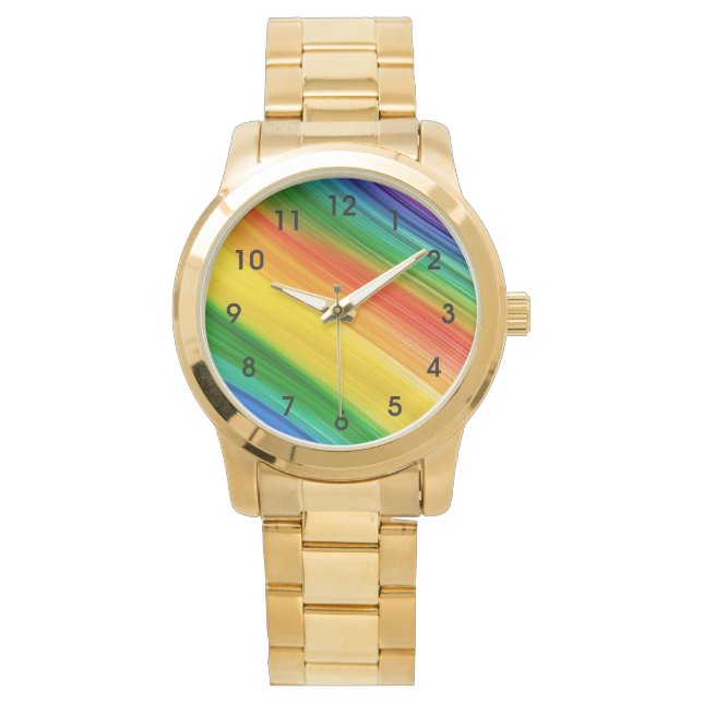 Vibrant Rainbow of Colours Watch (Front)