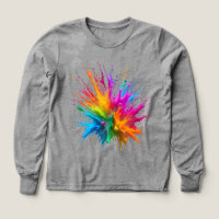 Vibrant Rainbow Paint Splatter Explosion