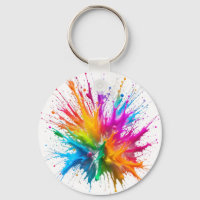 Vibrant Rainbow Paint Splatter Explosion