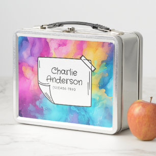 Vibrant Rainbow Painting Lunch Box