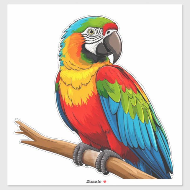 Vibrant Rainbow Parrot (Sheet)