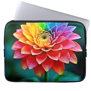 Vibrant Rainbow Petal Dream Art Laptop Sleeve