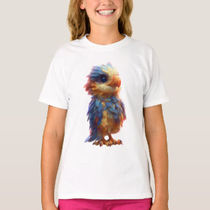 Vibrant Rainbow Phoenix Owlet Kids T-Shirt