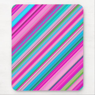 Vibrant Rainbow Stripe Pattern Design Mouse Pad