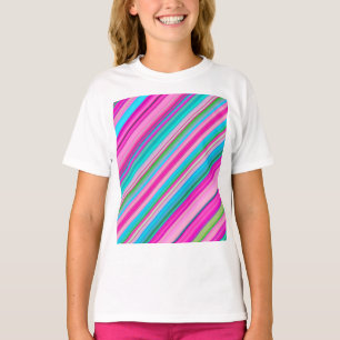 Vibrant Rainbow Stripe Pattern Design T-Shirt