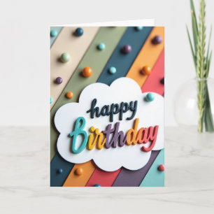 Vibrant Raised Letters Card