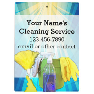 Vibrant Rays Custom Cleaning Service Business Clipboard