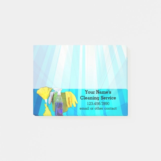 Vibrant Rays Custom Cleaning Service Business Post-it Notes (Front)