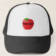 Vibrant Red Apple Image Printed in Centre ADD TEXT