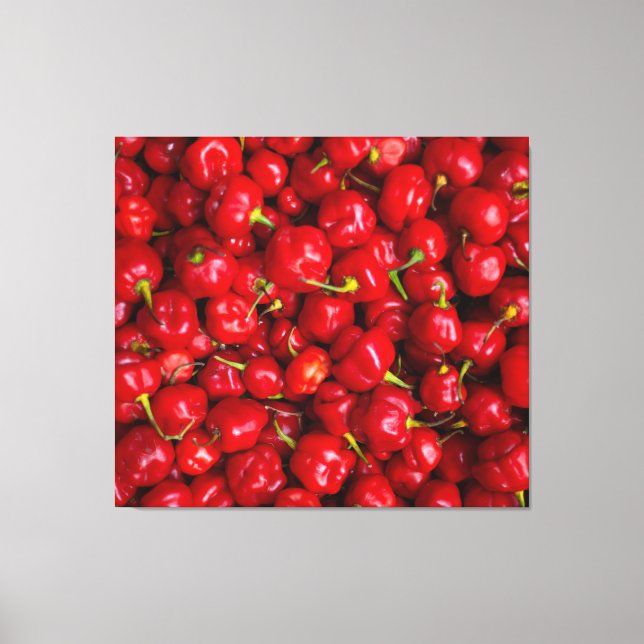 Vibrant Red Chili Pepper Harvest Canvas Print (Front)