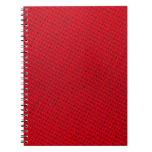 Vibrant Red Fabric Texture Notebook