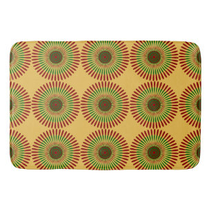Vibrant Red Green Spheres Decorative Art Modern  Bath Mat