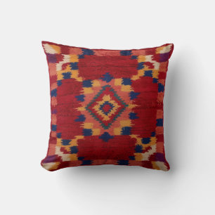 Vibrant Red Kilim Pillows: A Bold Statement  Cushion