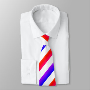Vibrant Red Purple White Diagonal Tie