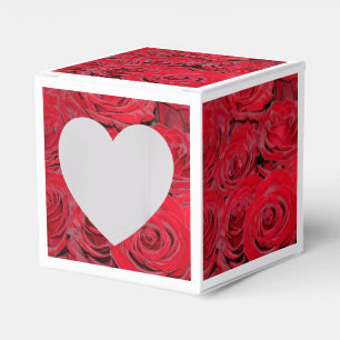 Vibrant Red Roses Favour Box