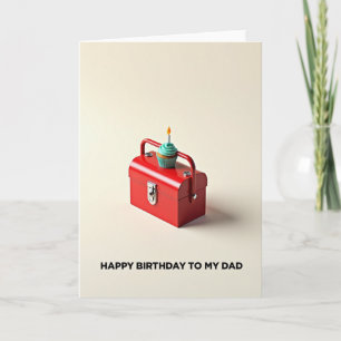 Vibrant Red Toolbox Fathers Day Card