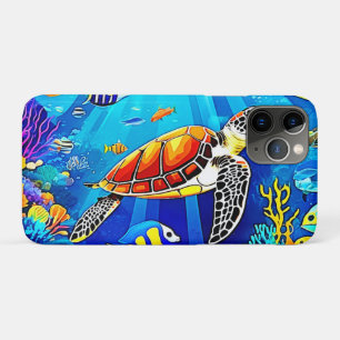 Vibrant Reef: Turtle's Underwater Realm Case-Mate iPhone Case