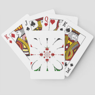 Vibrant Republic of Kenya Shield Flag Kaleidoscope Playing Cards