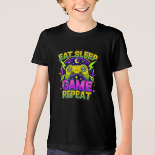 Vibrant Retro 80s Style Gamer T-Shirt Tri-Blend Shirt