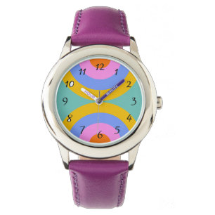 Vibrant Retro Boho Circles Watch