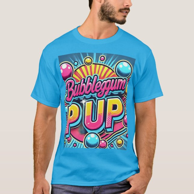 Vibrant Retro "Bubblegum Pop" Art T-Shirt (Front)