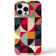 Vibrant Retro-Inspired Geometric iPhone case