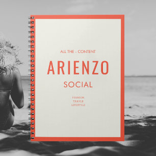 Vibrant Retro Orange Social Media Influencer Brand Notebook