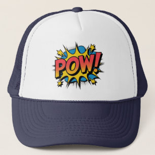 Vibrant Retro POW! Pop Art Comic Style Trucker Hat