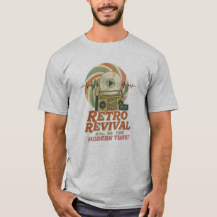 Vibrant Retro Revival 80s 90s Y2K Aesthetic Modern T-Shirt