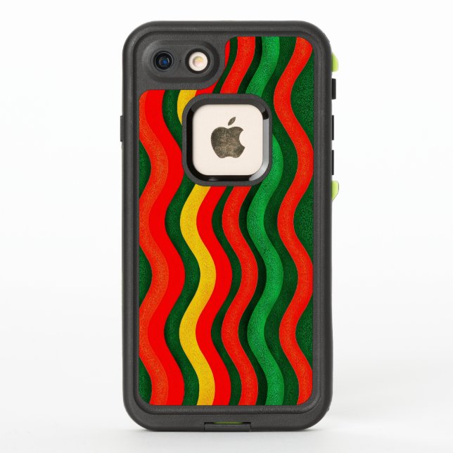 Vibrant Retro Wavy Lines LifeProof iPhone Case (Back)