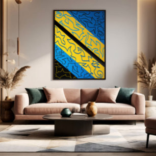 Vibrant Rhythm Abstract Poster