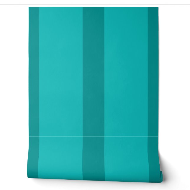Vibrant Robin Egg Blue Shades in stripes Wallpaper (Unrolling)