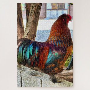 Vibrant Rooster 1014 Piece Jigsaw Puzzle