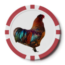 Vibrant Rooster Custom Poker Chips