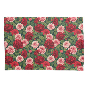 🌹 Vibrant Rose Floral Decor Romantic Gift Idea 🌹 Pillowcase