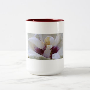 Vibrant Rose in Bloom Two-Tone Coffee Mug