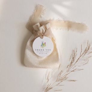 Vibrant Rustic Wildflowers Wedding Favour Tags