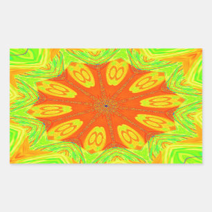 Vibrant Samba: A Festival of Colour in Vector Art Rectangular Sticker