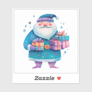 Vibrant Santa With Colourful Gifts