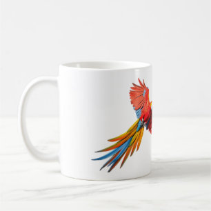 Vibrant Scarlet Macaw Parrot Coffee Mug