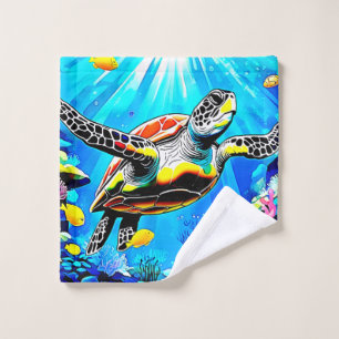 Vibrant Sea Turtle Dreamscape Bath Towel Set