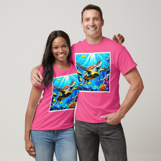 Vibrant Sea Turtle Dreamscape T-Shirt (Unisex)