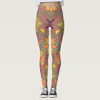 Vibrant Seamless Pattern Leggings - Soft Colour Di