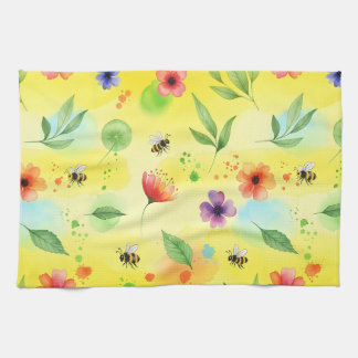 Vibrant seamless pattern tea towel